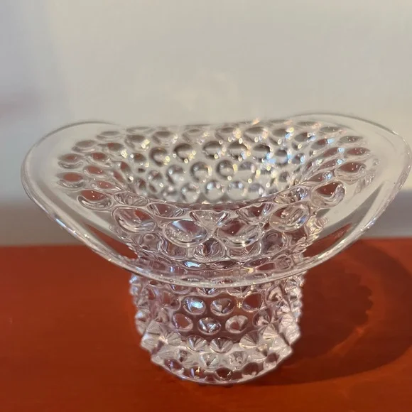 Vintage Fenton Clear Glass Spike Design Top Hat 1960’s 2.5"H X 4" - Picture 8 of 15